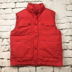 VTG Colorado Classics Ladies M/L Red Puffer Vest W/ Four Pockets & Snap Buttons